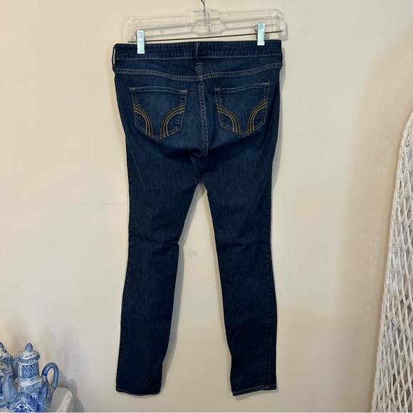 Hollister Jean Legging Women’s Juniors 5 Blue Dark Wash Jeans 27X29 Actual 27X27 - Picture 2 of 12